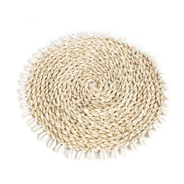 De Seagrass Shell Pan Coaster - Natural