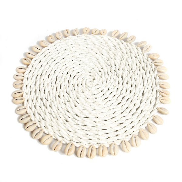 De Seagrass Shell Pan Coaster - Wit